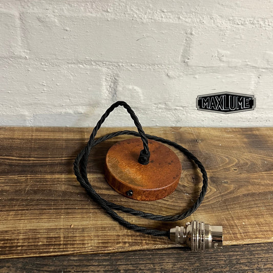 Solid Rusted Steal ~ Single Drop Pendant Set B22 | Ceiling Dining Room Light | Kitchen Table Hanging Light