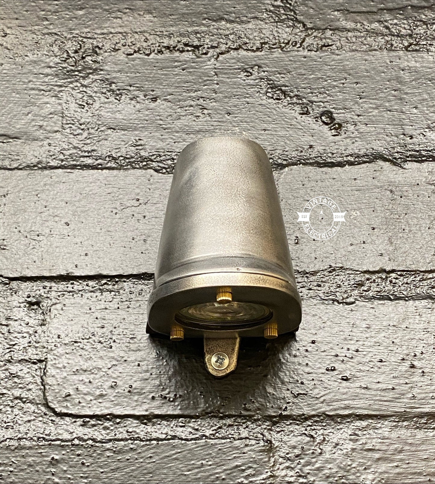 Holt ~ Pewter Industrial Solid Cast Mast Down Light Ship Sconce Sandblasted Bulkhead HandCrafted Wall Nautical Passage Way Philips LED