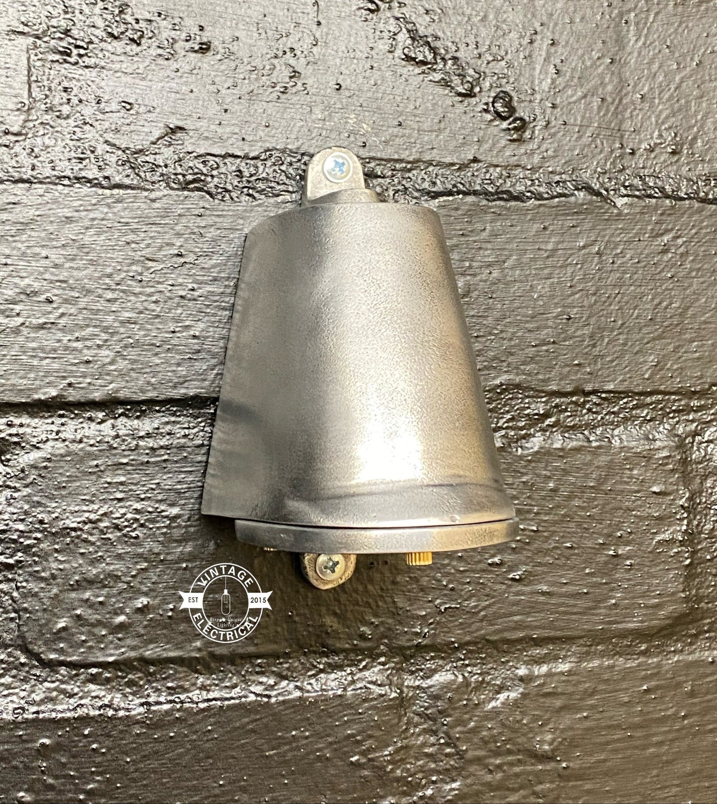 Holt ~ Pewter Industrial Solid Cast Mast Down Light Ship Sconce Sandblasted Bulkhead HandCrafted Wall Nautical Passage Way Philips LED