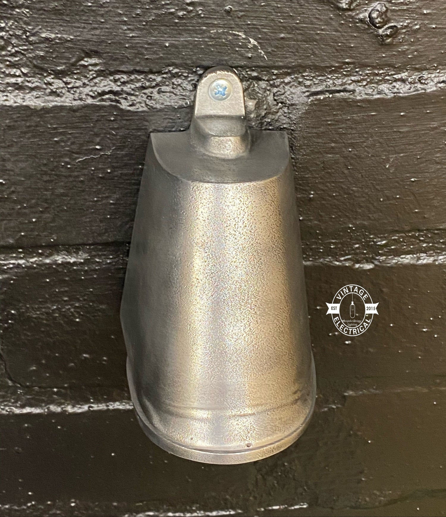 Holt ~ Pewter Industrial Solid Cast Mast Down Light Ship Sconce Sandblasted Bulkhead HandCrafted Wall Nautical Passage Way Philips LED