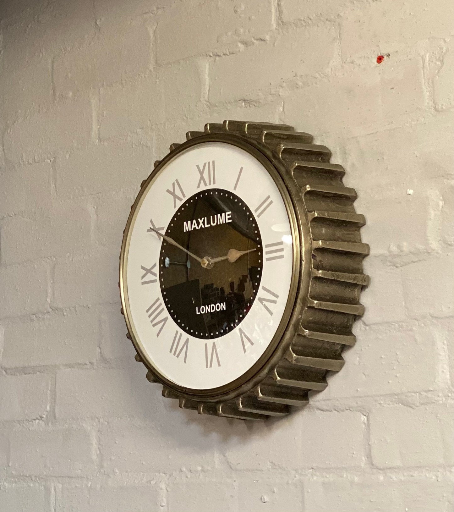 Maxlume ~ Crank Solid Cast Industrial Clock Nautical