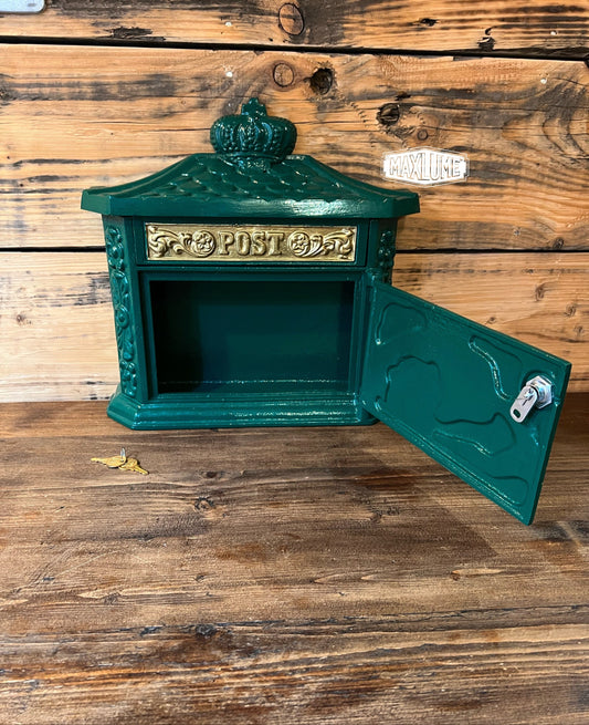 Maxlume ~ Solid Wall Mounted Post Box In Green