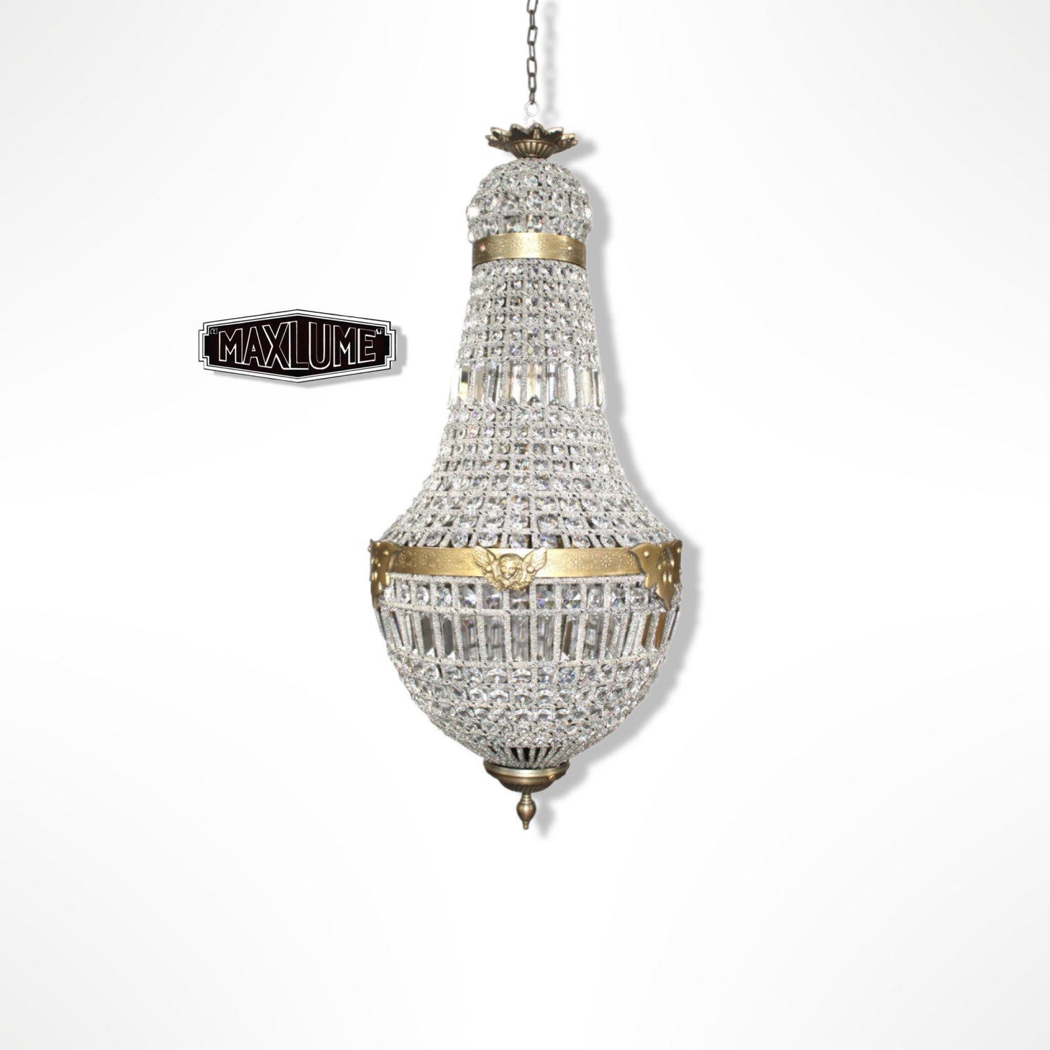 XL French Empire Crystal Chandelier 40”