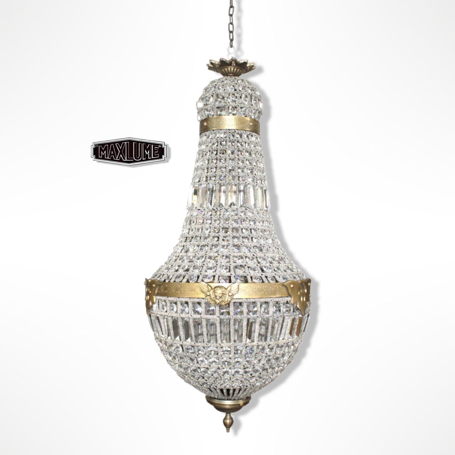 XL French Empire Crystal Chandelier 40”