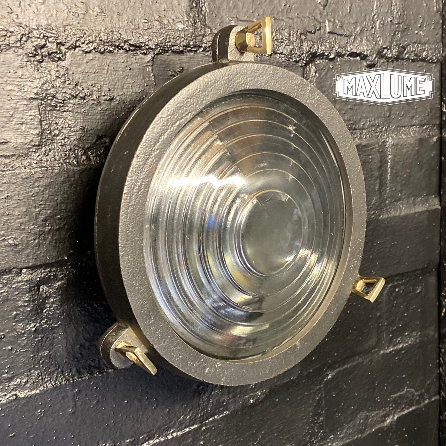 Wroxham ~ Solid Cast Pewter Round Bulkhead Industrial Wall Light House | Ceiling Bathroom | Outdoor Garden | Vintage 1 x Filament Bulb