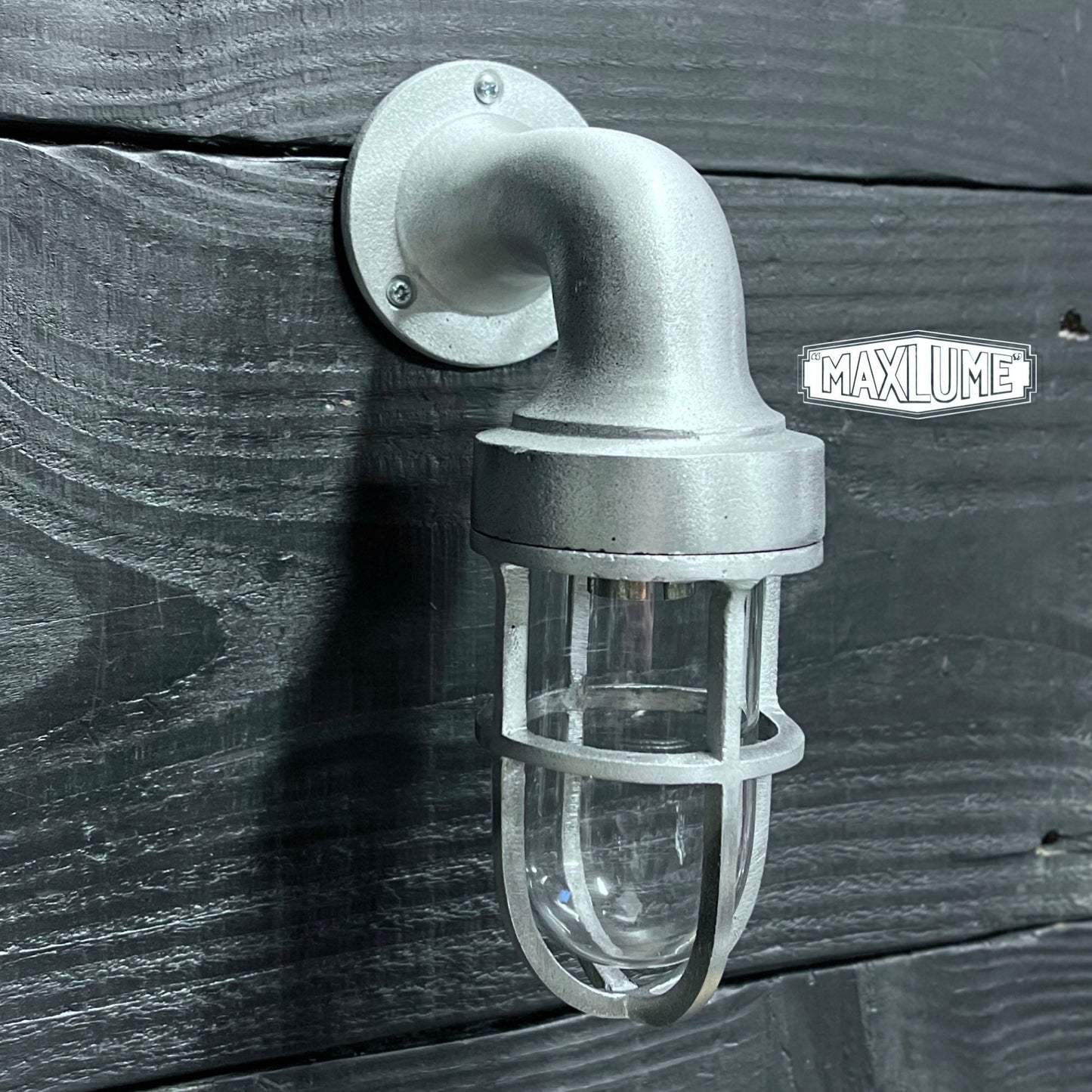 Shingham ~ Solid Cast Caged Bulkhead Industrial Wall Light | Bathroom | Outdoor Garden | Vintage