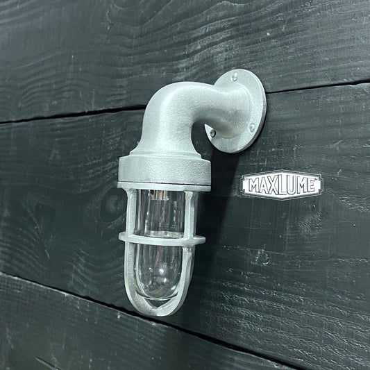 Shingham ~ Solid Cast Caged Bulkhead Industrial Wall Light | Bathroom | Outdoor Garden | Vintage