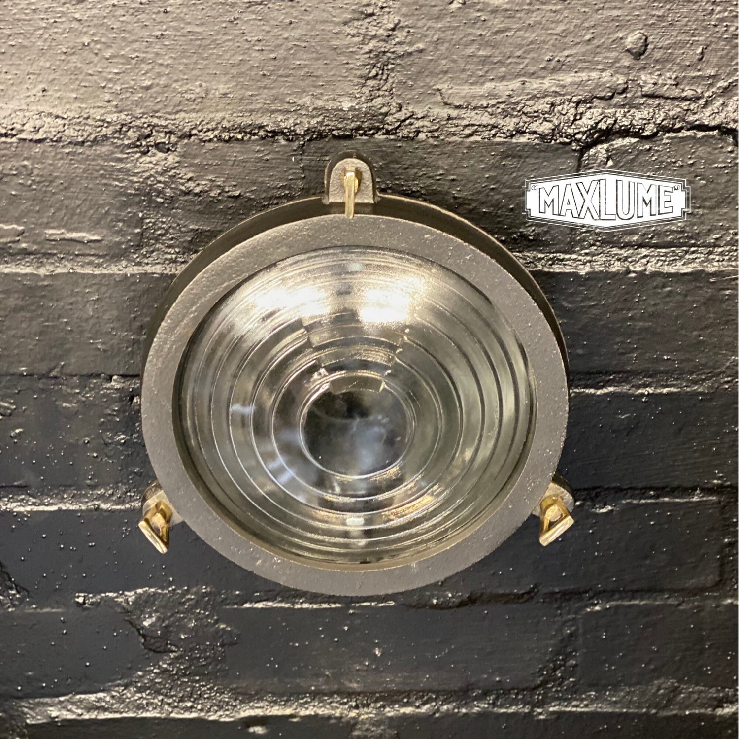 Wroxham ~ Solid Cast Pewter Round Bulkhead Industrial Wall Light House | Ceiling Bathroom | Outdoor Garden | Vintage 1 x Filament Bulb