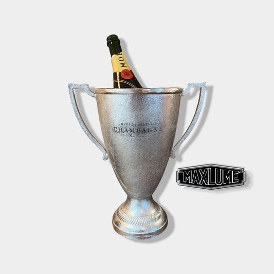 Maxlume ~ Trophy Solid Cast Engraved Champagne Ice Bucket | Wine Cooler | Christmas Gift