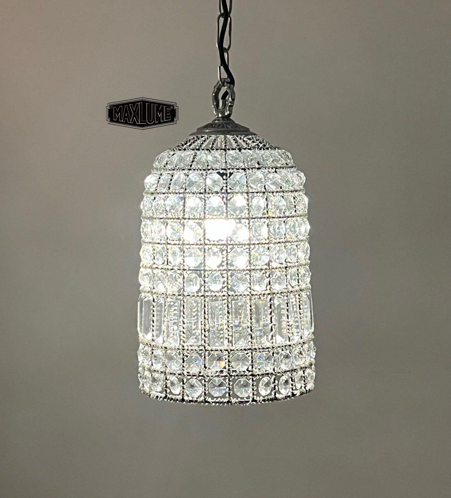 Maxlume ~ French Glass Bird Cage Luxury Chandelier Light Dining Room Ceiling Pendant