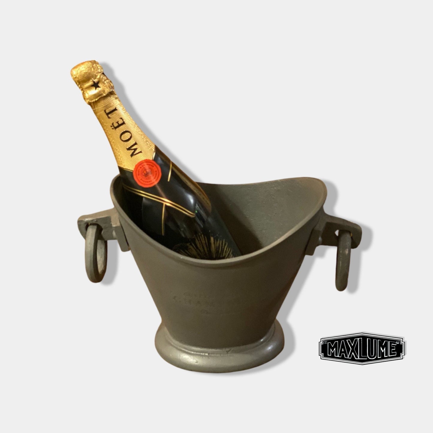 Maxlume ~ Pewter Zinc Solid Cast Engraved Champagne Ice Bucket | Wine Cooler