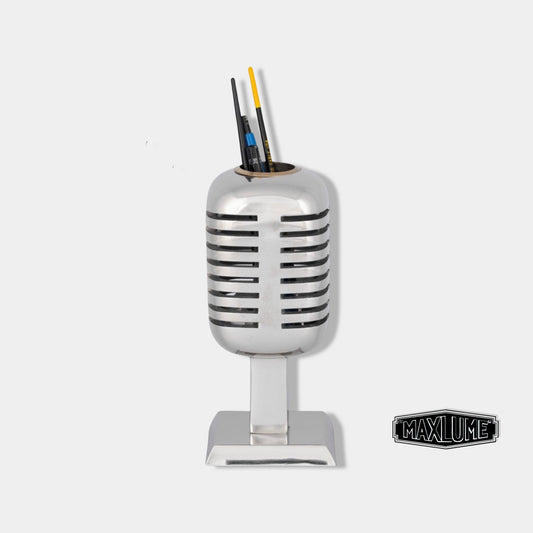 Maxlume - Vintage Microphone Pencil Stand Holder Retro Mic