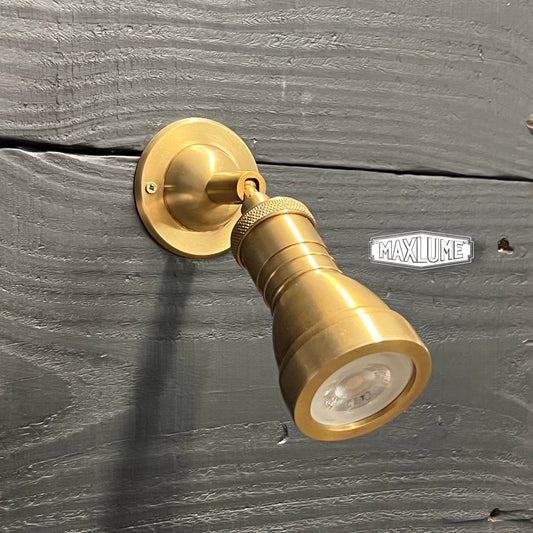 Solid Brass Short Adjustable Arm Industrial Wall Light | Spot light | Commercial | Bedroom Reading Table | Kitchen Table | Vintage