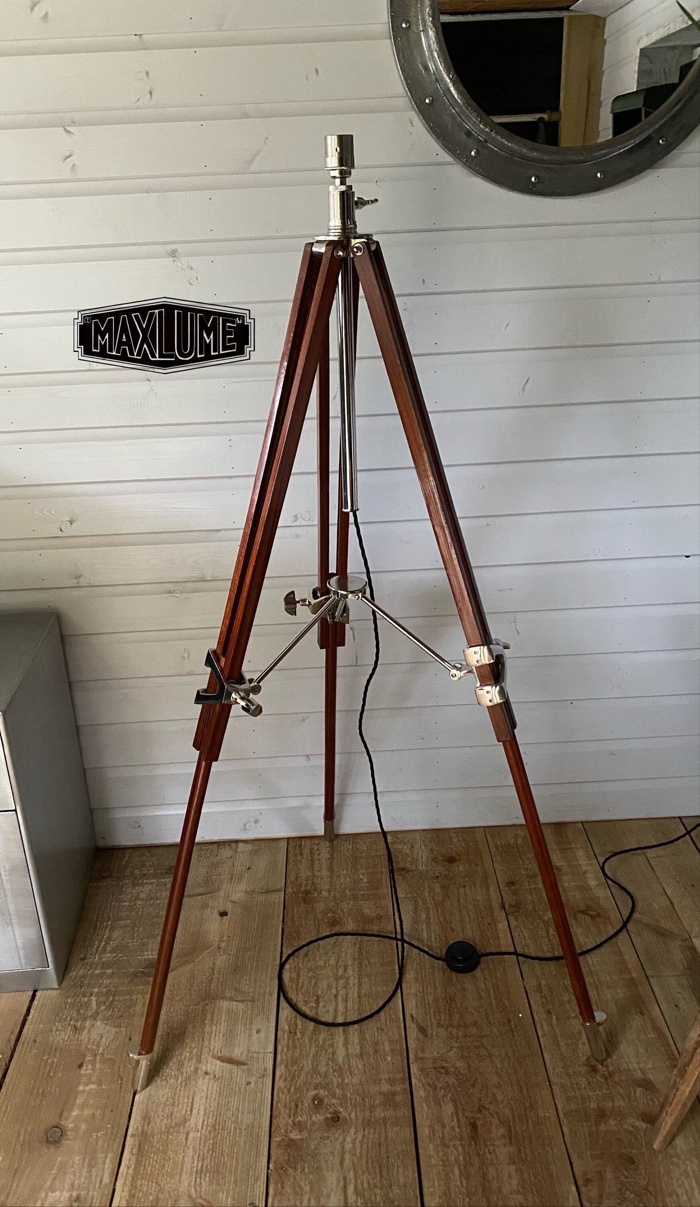 Maxlume ~ Designer Tripod Search Light Luxury Light Living Room Vintage