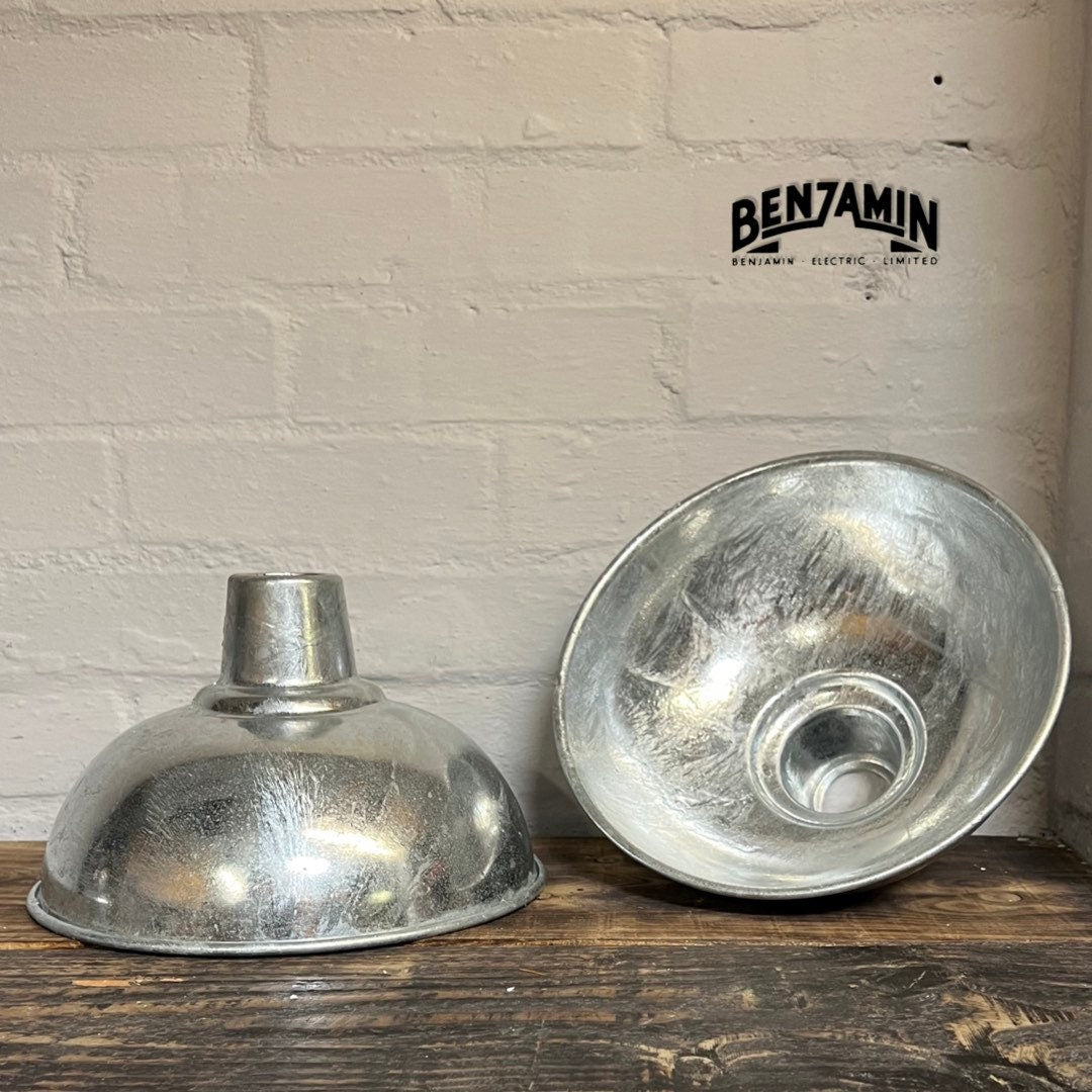 Salthouse ~ 3 x Galvanised Shade Design Pendant Set Track Light | Dining Room | Kitchen Table | Vintage