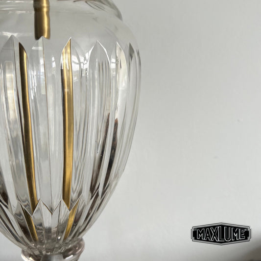 Maxlume ~ Solid Brass & Glass Table Lamp Vintage Style | Bedroom | Bedside Reading Light | Retro | Hallway