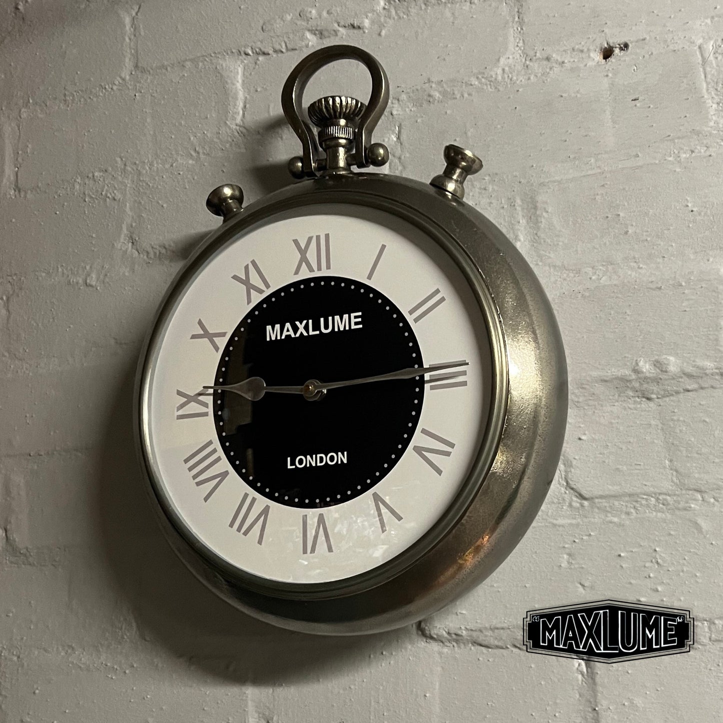 Maxlume ~ Fob Watch Clock Nautical Industrial Solid Cast 12 Inch