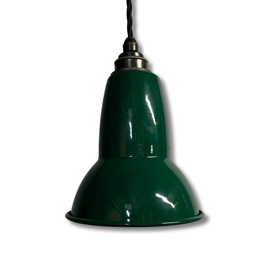 Alby ~ Racing Green Shade Pendant Set Light | Ceiling Dining Room | Kitchen Table | Vintage Edison Filament Bulb | 6 Inch