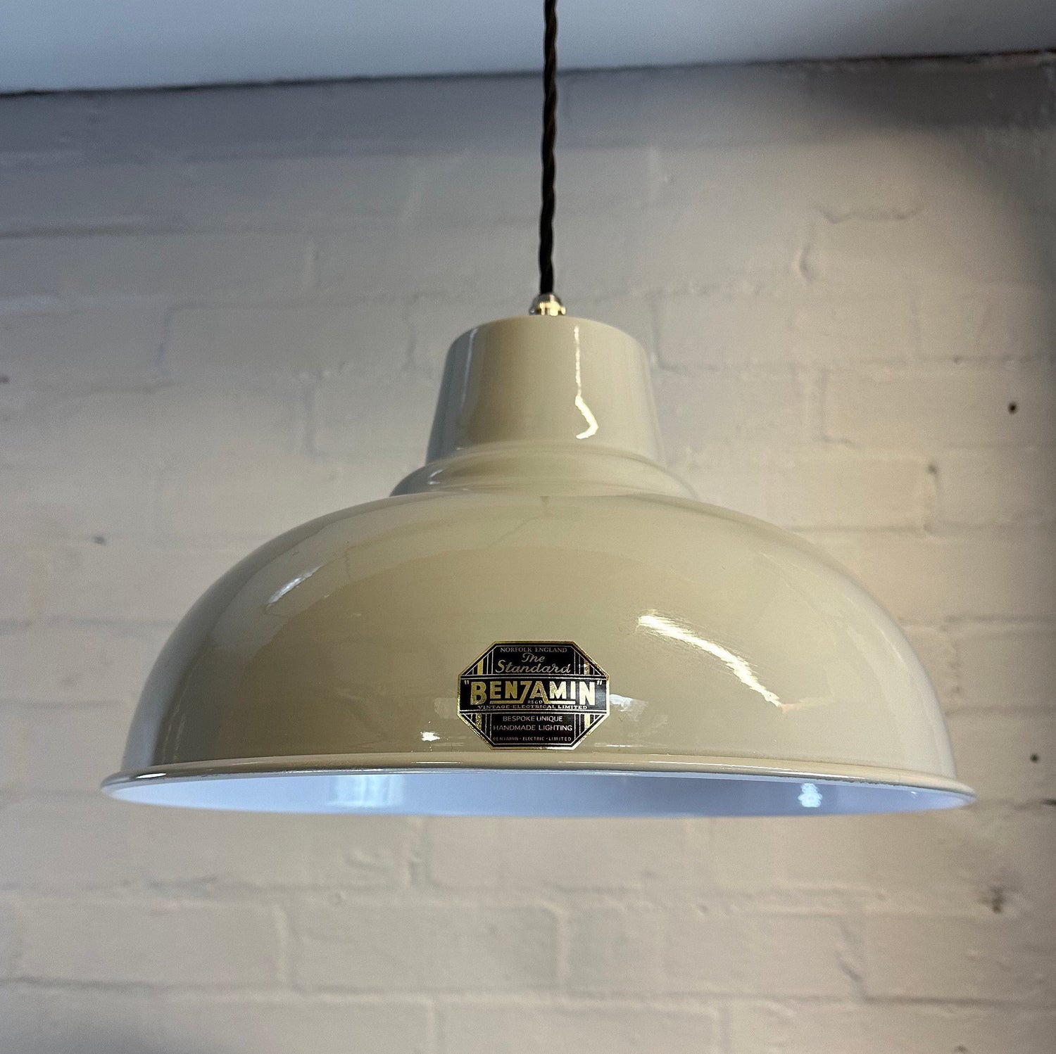 Salthouse XL ~ Grey Industrial factory shade light ceiling dining room kitchen table vintage edison filament lamps pendant bar 14.5 Inch