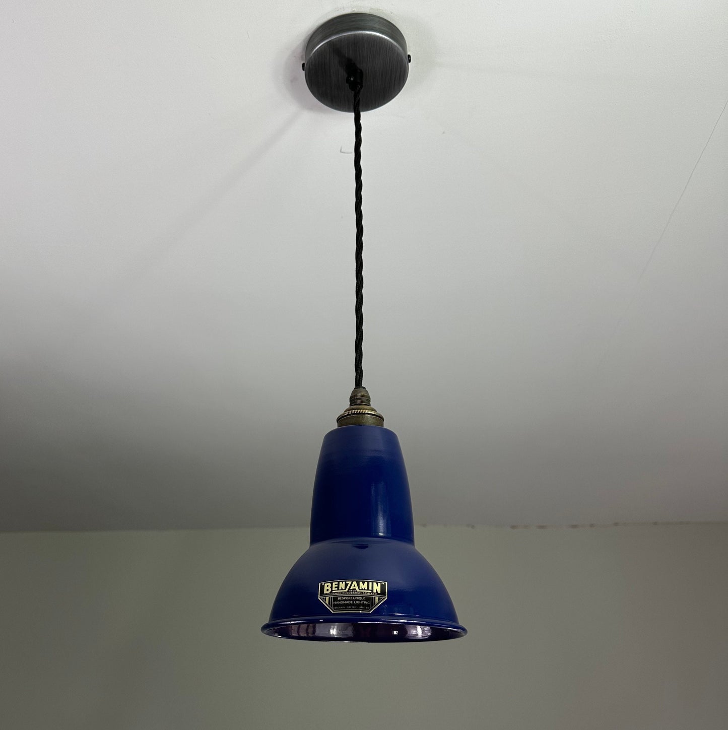 Alby ~ Navy Blue Lampshade Pendant Set Light ~ 6 Inch