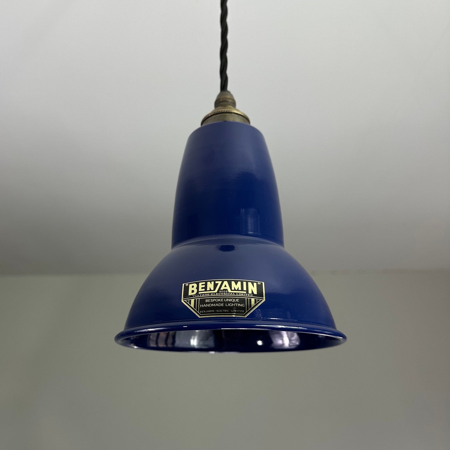 Alby ~ Navy Blue Lampshade Pendant Set Light ~ 6 Inch