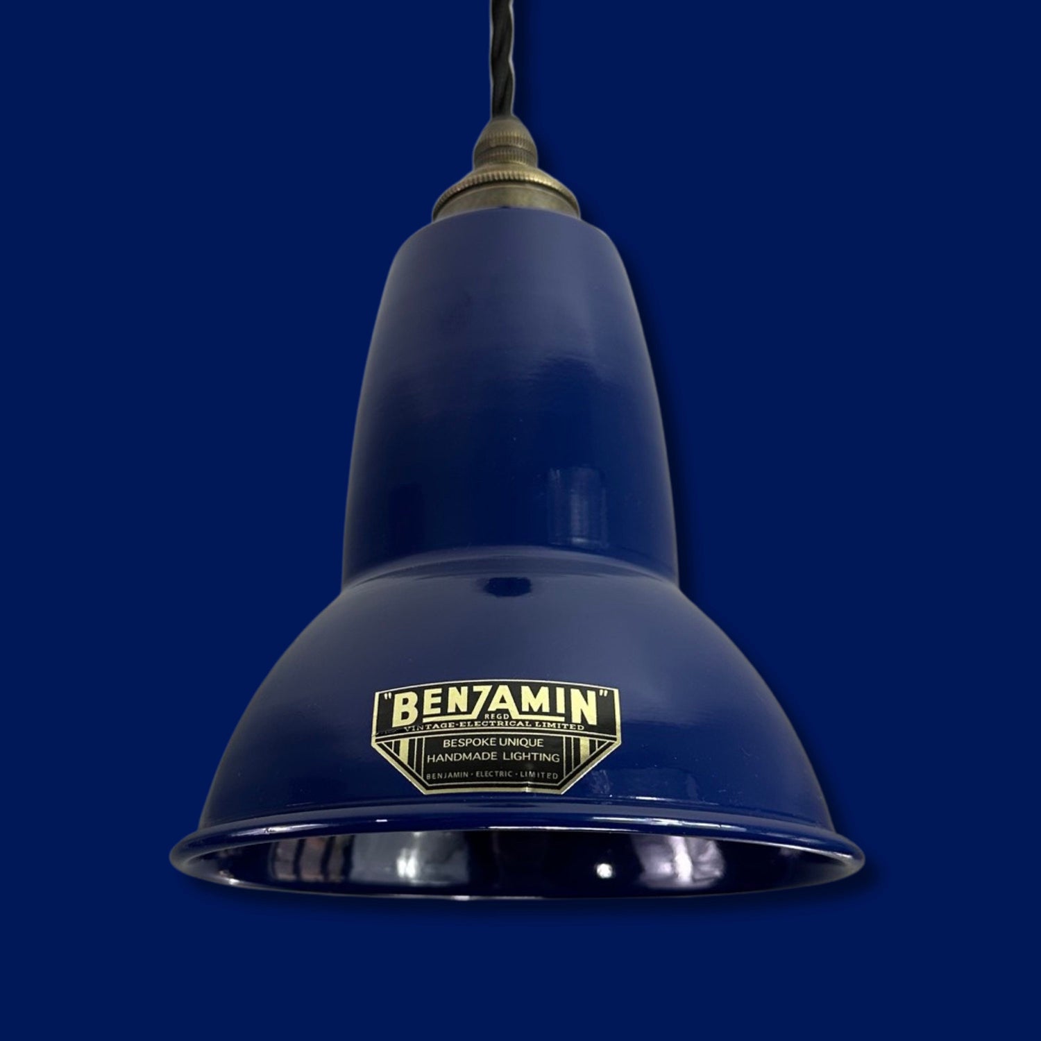 Alby ~ Navy Blue Lampshade Pendant Set Light ~ 6 Inch