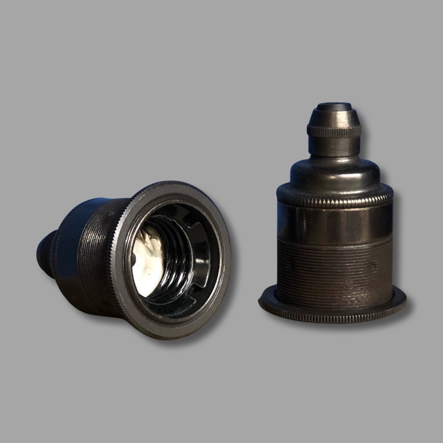 E27 Period Bronze Pewter Black Pendant Lampholder | Bayonet e27 Fitting With Cable Grip