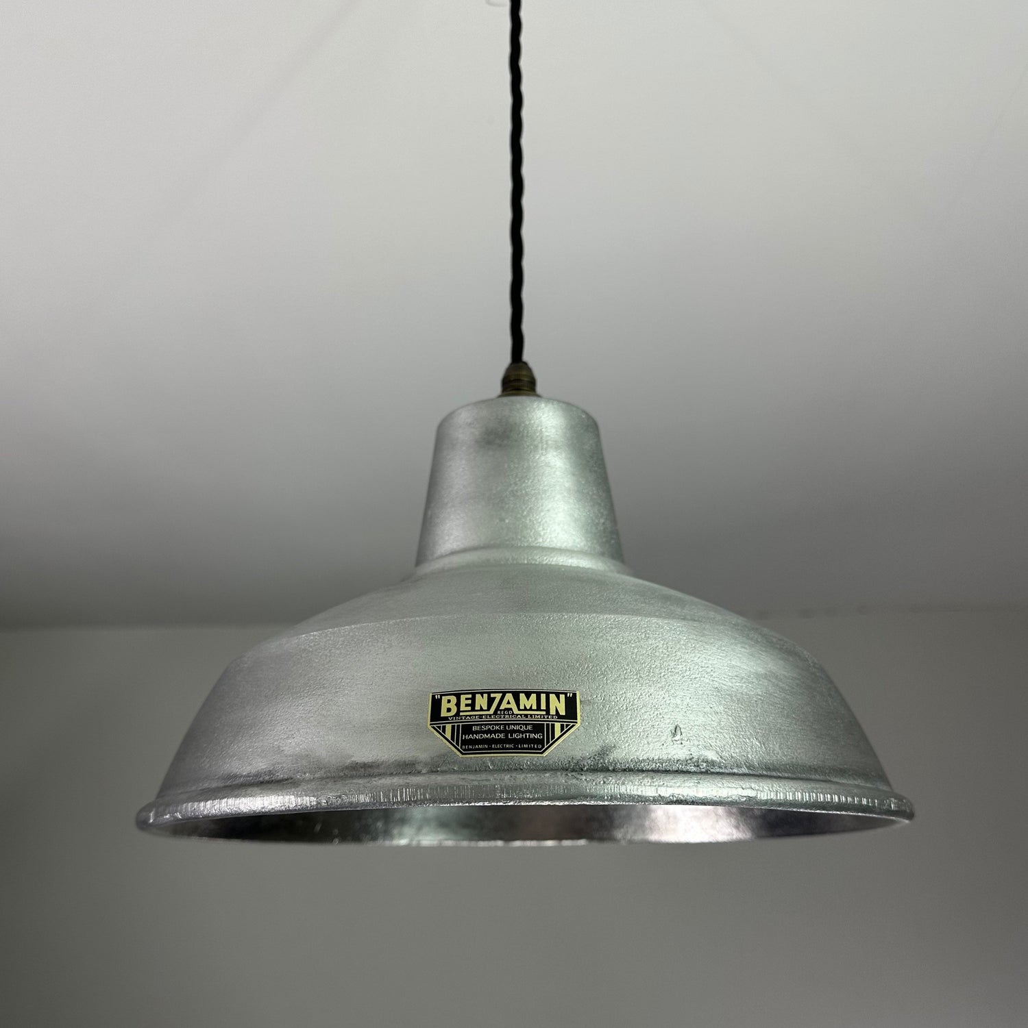 Filby ~ Solid Cast Iron Industrial Shade Pendant Set Light | Ceiling Dining Room | Kitchen Table | Vintage Filament Bulb | 12.5 Inch