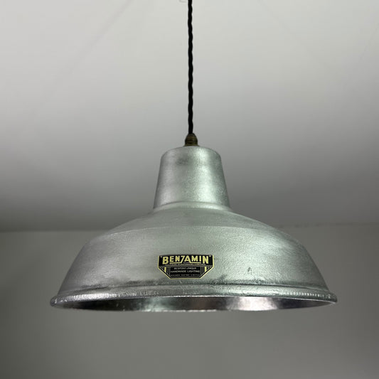 Filby ~ Solid Cast Iron Industrial Shade Pendant Set Light | Ceiling Dining Room | Kitchen Table | Vintage Filament Bulb | 12.5 Inch