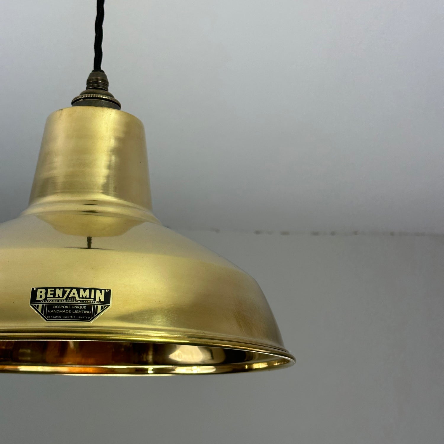 Filby ~ Genuine Solid Brass Reflector Shade Pendant Set Light | 12.5 Inch