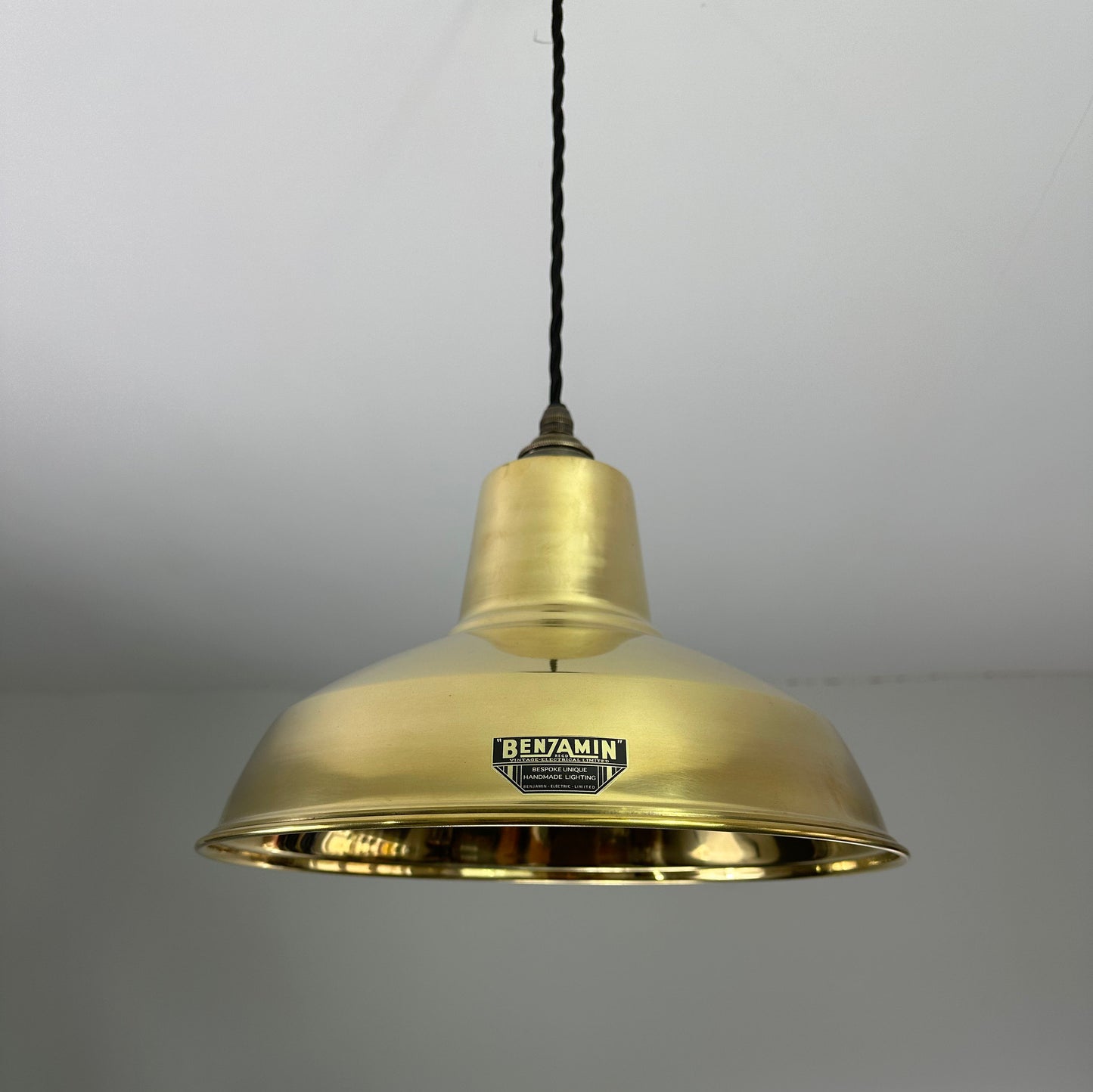 Filby ~ Genuine Solid Brass Reflector Shade Pendant Set Light | 12.5 Inch