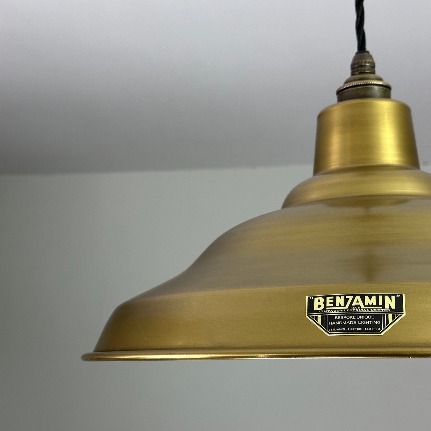 Bawsey ~ Antique Brass Industrial factory shade light ceiling dining room kitchen table vintage edison filament lamps pendant 16 Inch