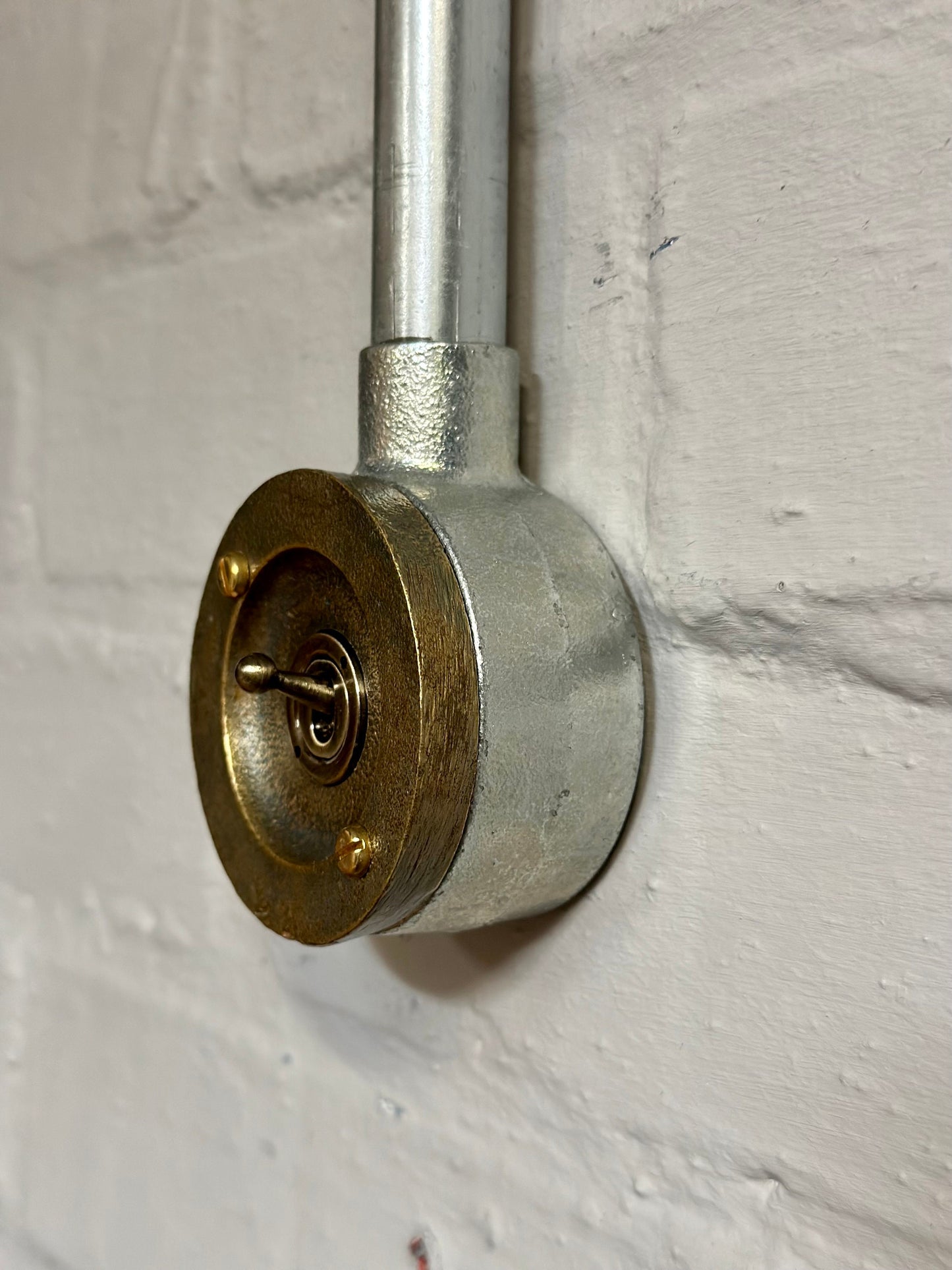 Single Gang Bronze Solid Cast Conduit Metal Light Switch Industrial 2 Way - BS EN Approved Vintage Crabtree 1950’s Style