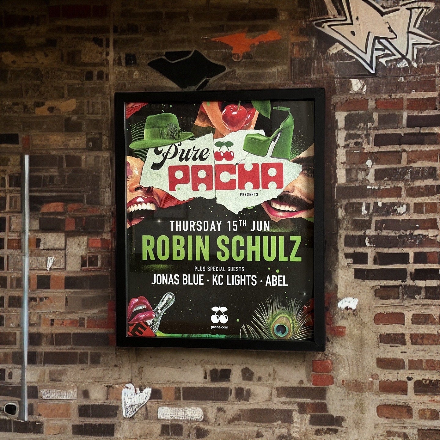 Rubin Schulz ~ Genuine Pacha Ibiza Framed Dj Artwork | A3 Luxury Black Frame