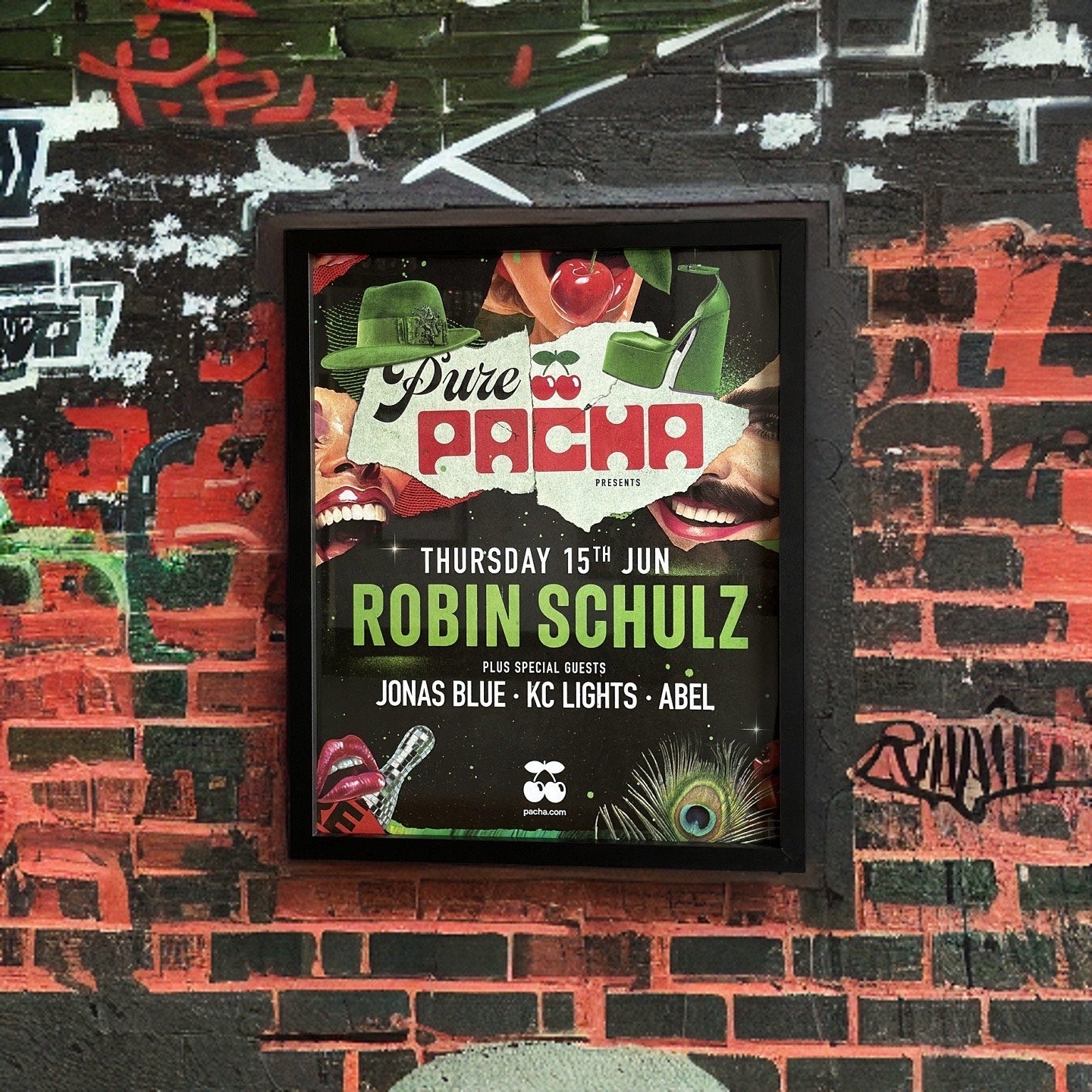 Rubin Schulz ~ Genuine Pacha Ibiza Framed Dj Artwork | A3 Luxury Black Frame