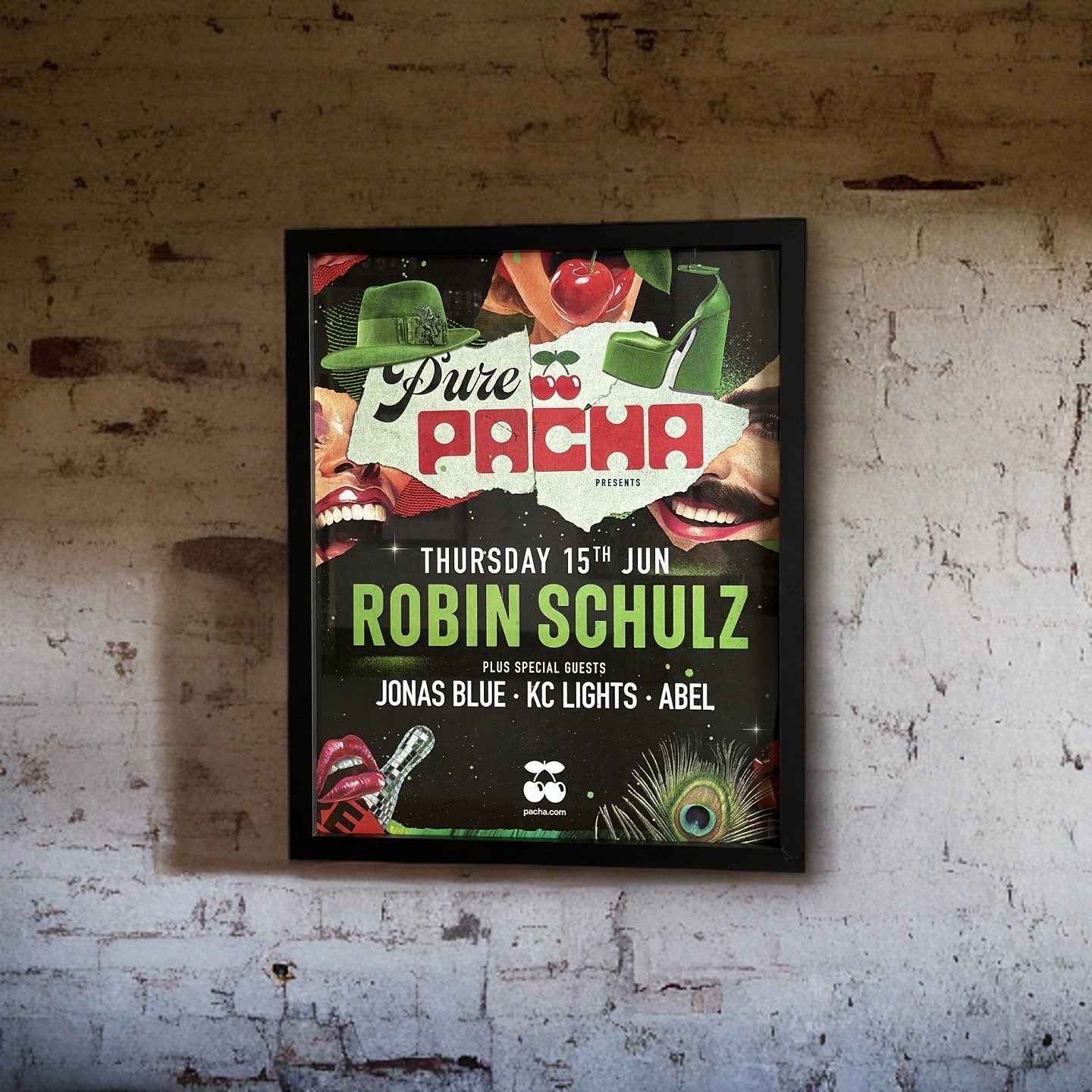 Rubin Schulz ~ Genuine Pacha Ibiza Framed Dj Artwork | A3 Luxury Black Frame