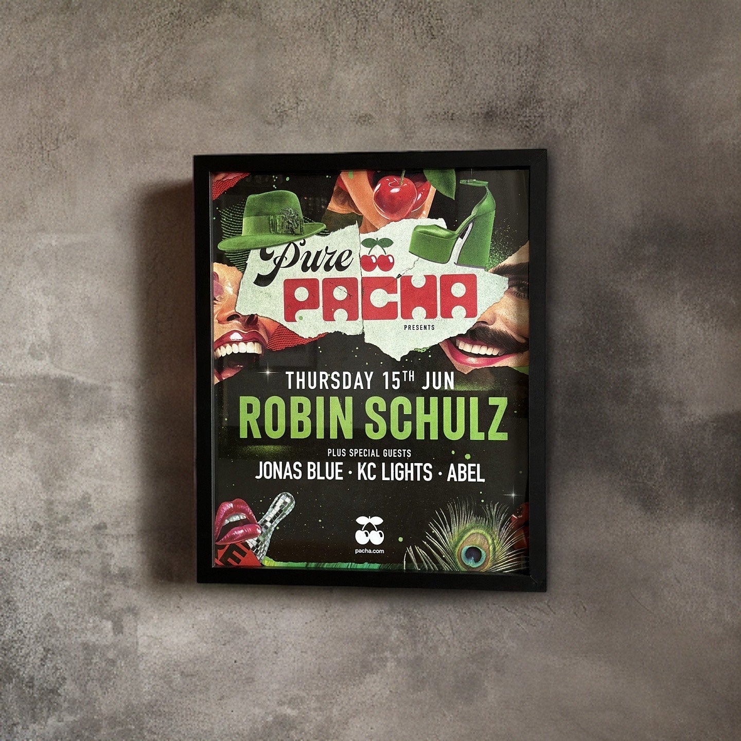 Rubin Schulz ~ Genuine Pacha Ibiza Framed Dj Artwork | A3 Luxury Black Frame