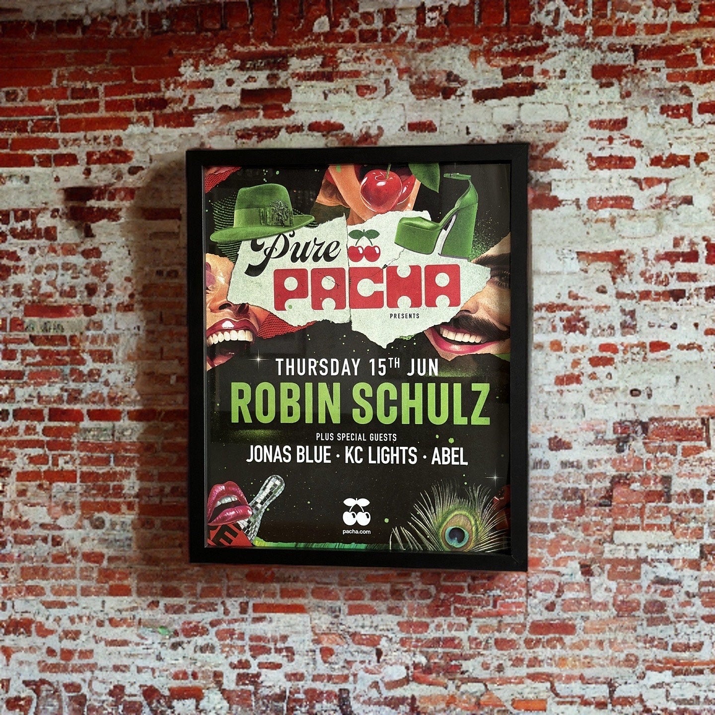 Rubin Schulz ~ Genuine Pacha Ibiza Framed Dj Artwork | A3 Luxury Black Frame