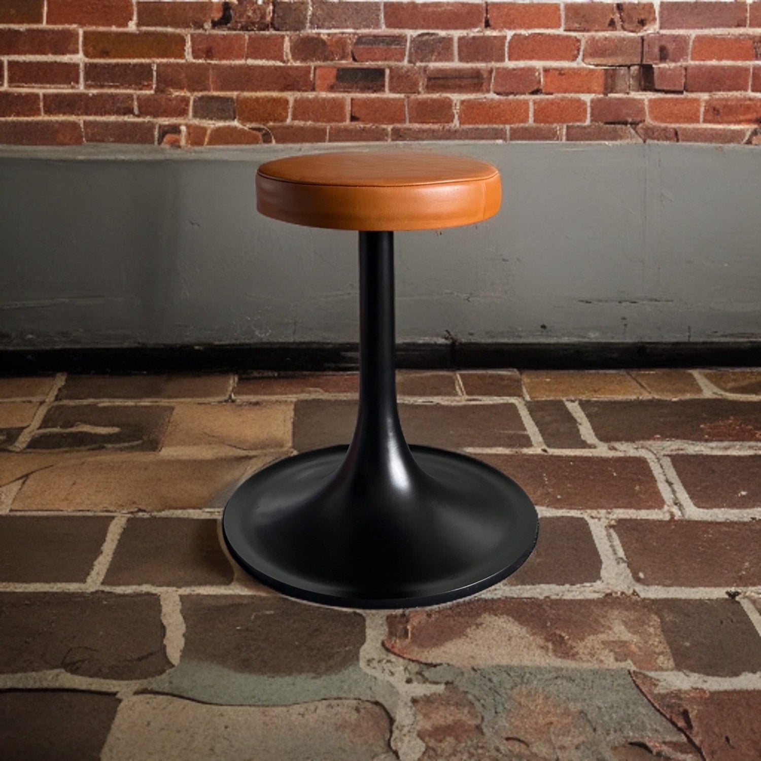 Maxlume ~ Dubai | London | Paris | Miami Industrial Solid Bar Stool Base Genuine Leather | Vintage Style | Solid Cast Metal | Floor Standing