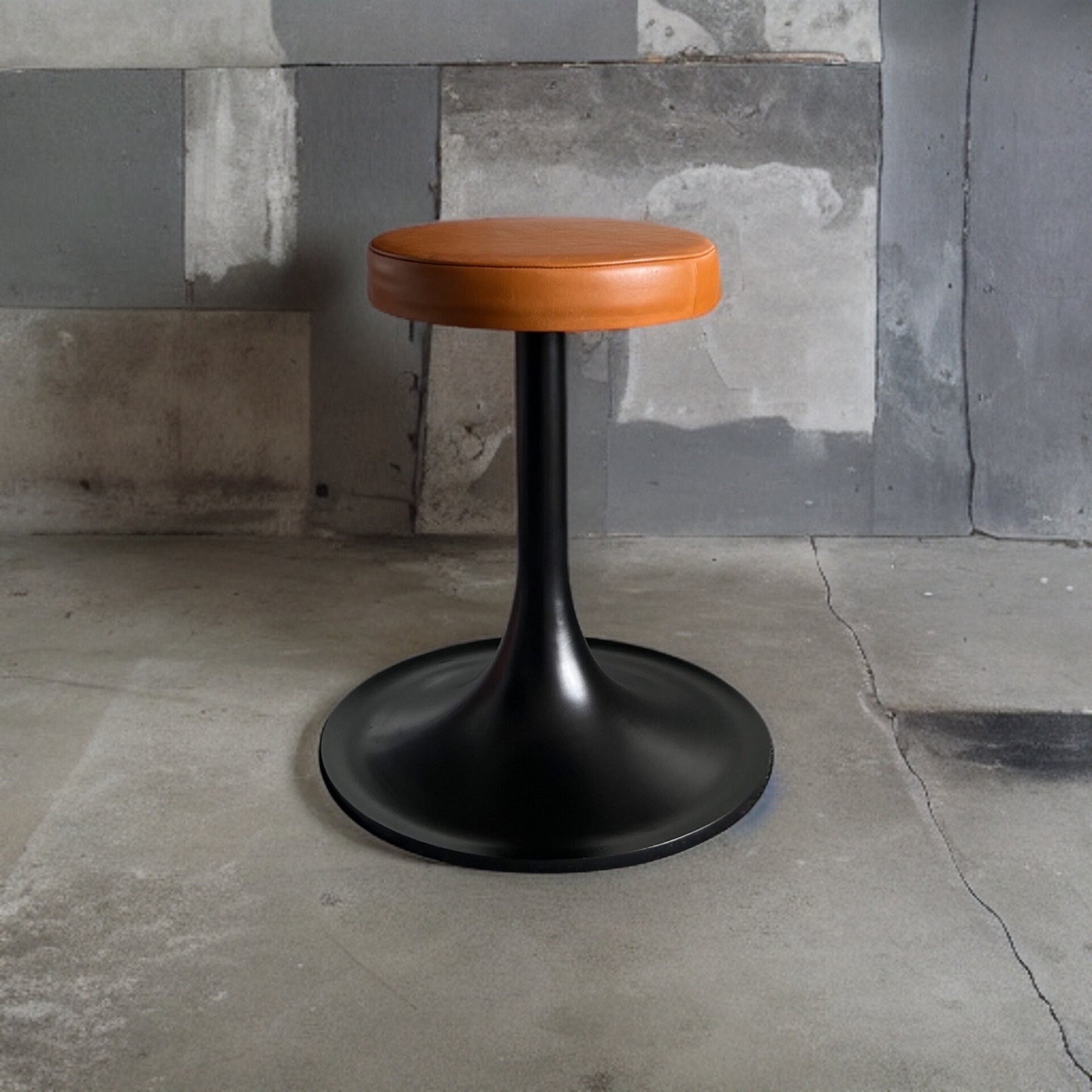 Maxlume ~ Dubai | London | Paris | Miami Industrial Solid Bar Stool Base Genuine Leather | Vintage Style | Solid Cast Metal | Floor Standing