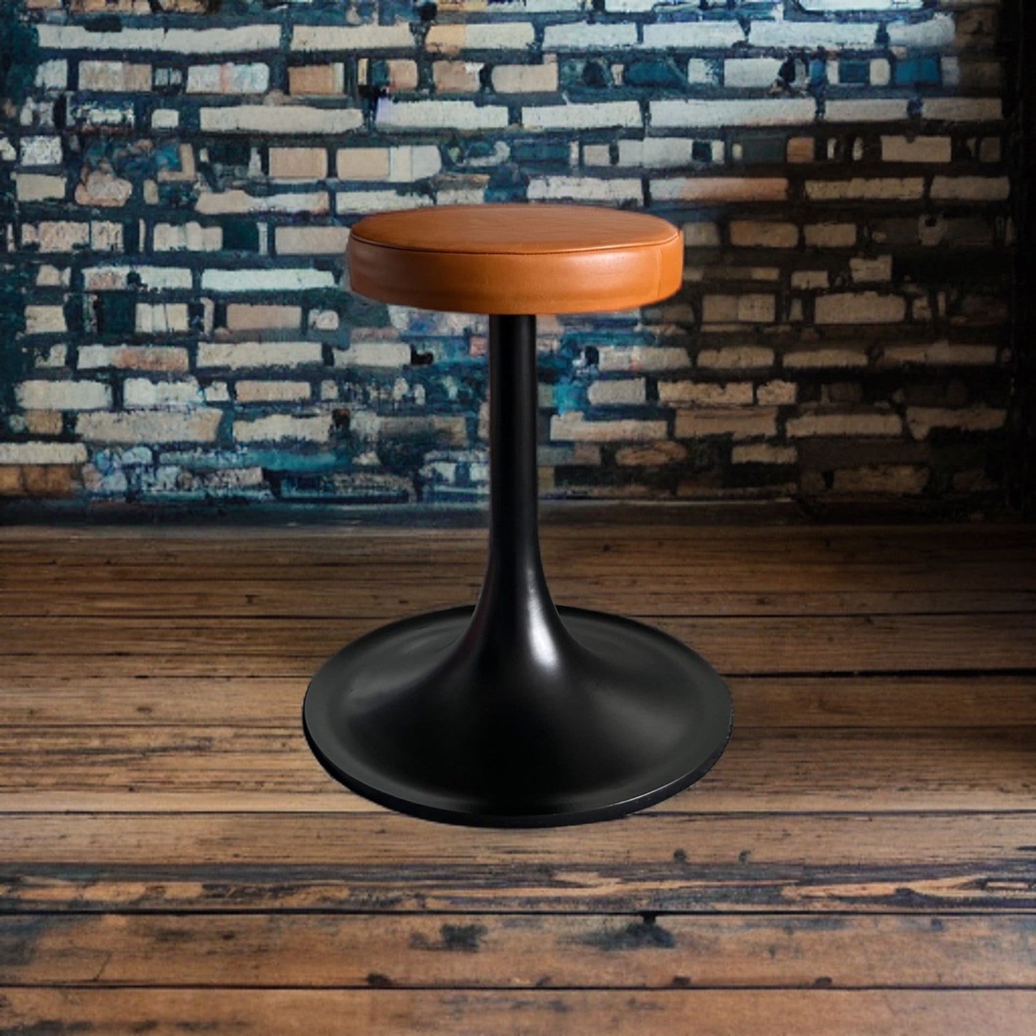 Maxlume ~ Dubai | London | Paris | Miami Industrial Solid Bar Stool Base Genuine Leather | Vintage Style | Solid Cast Metal | Floor Standing