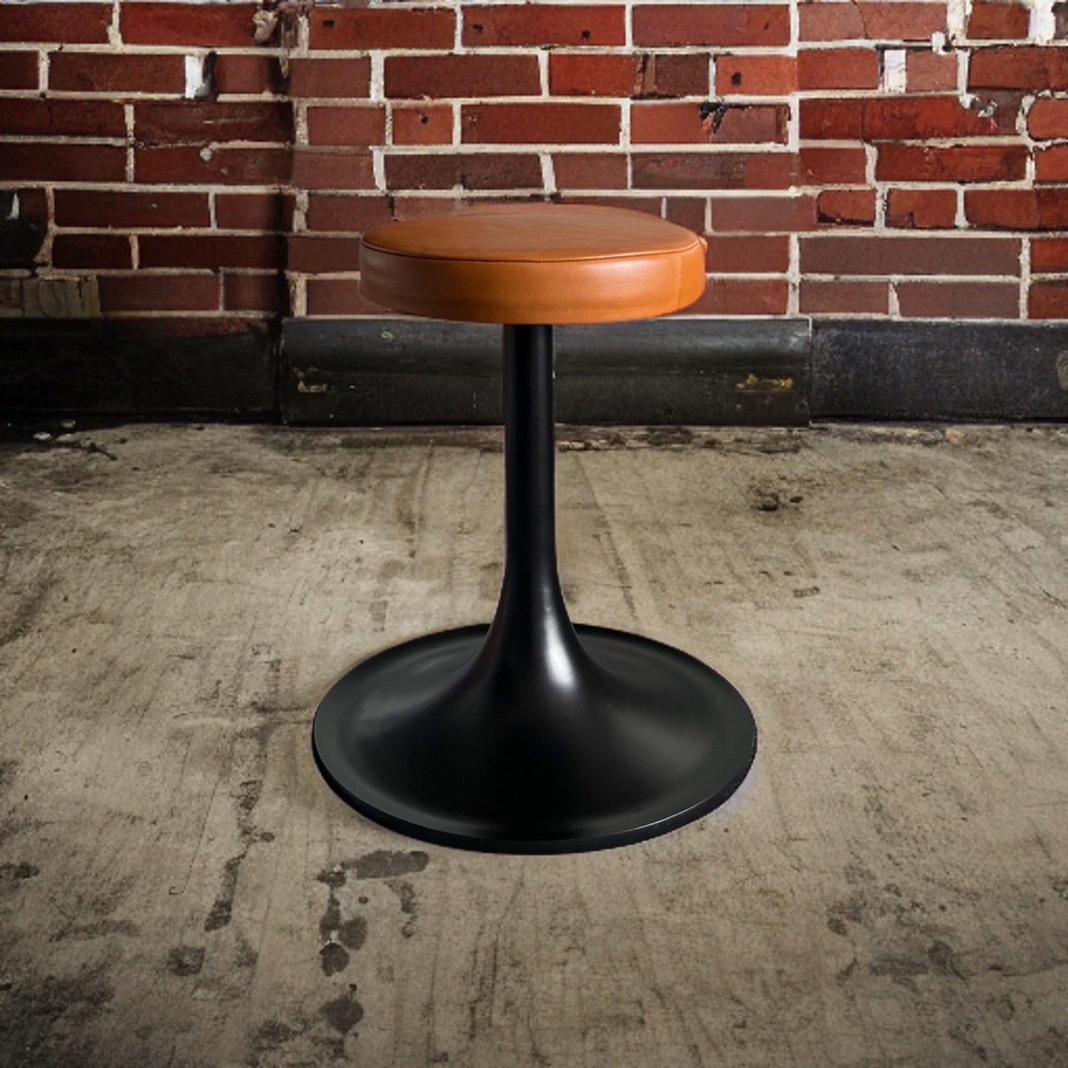 Maxlume ~ Dubai | London | Paris | Miami Industrial Solid Bar Stool Base Genuine Leather | Vintage Style | Solid Cast Metal | Floor Standing